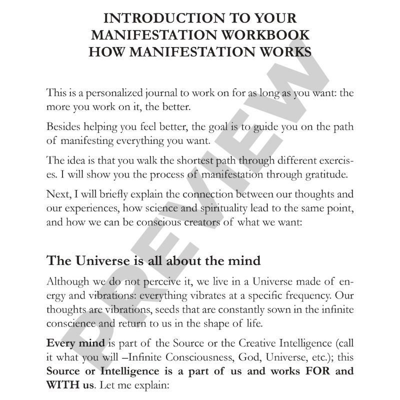 Book of GRATITUDE and CONSCIOUS MANIFESTATIONS