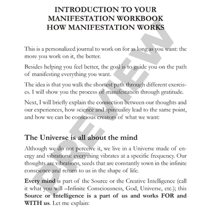 Book of GRATITUDE and CONSCIOUS MANIFESTATIONS